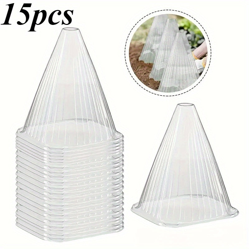 Large Reusable Plastic Plant Cloches 15/25 Pieces Protects from Birds Frost Snails