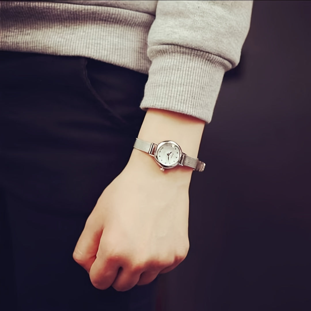 Women's Minimalist Steel Watch with Petite Dial and Compact Design