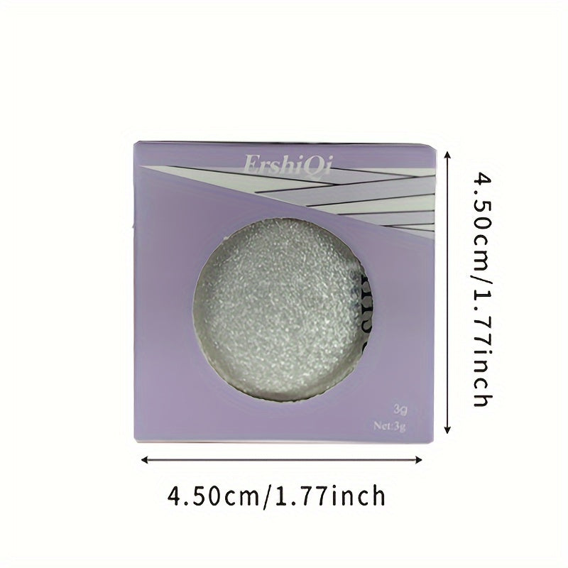 Sombras de ojos con purpurina para mujer, polvo brillante de un solo tono y alto brillo brillante