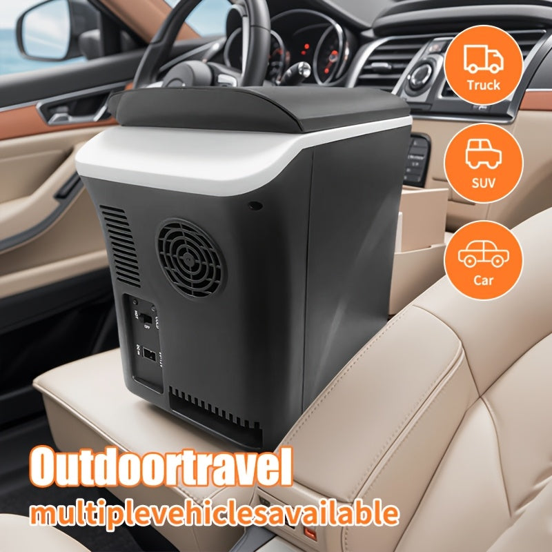 Mini transport sovutgichi 7.5L Portativ Kompakt Oq Kulrang Sayohat Kamping Muzlatgich
