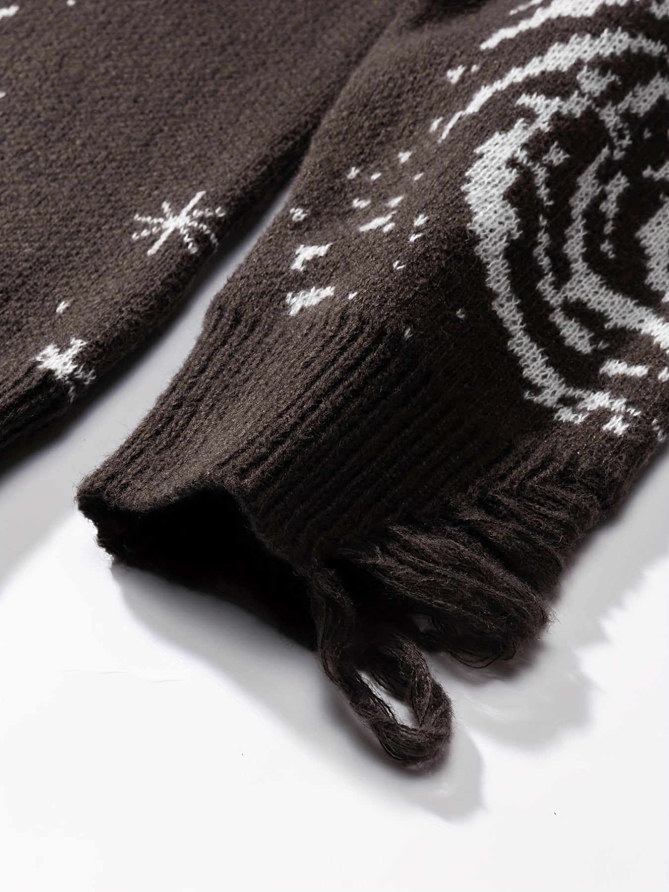 Men's Knit Sweater with Starry Graphic Print Plus Size Casual Pullover