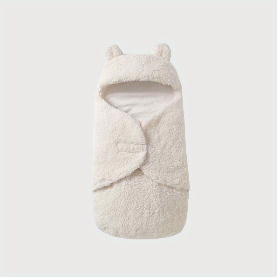 Newborn Fleece Teddy Bear Swaddle Blanket for Winter Christmas Halloween Thanksgiving