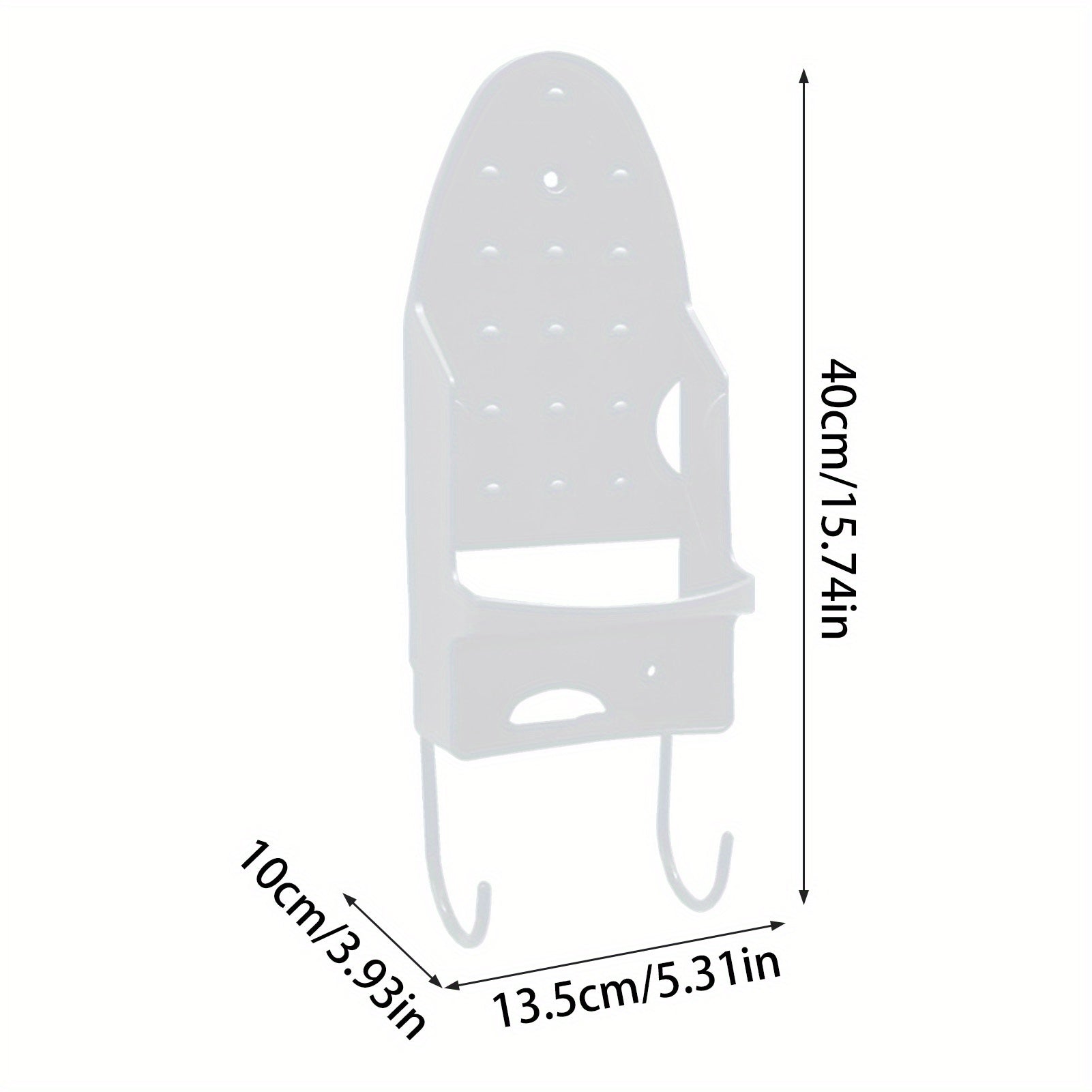 Qulay devorga o'rnatiladigan ushlagich, issiqqa chidamli dazmol taxtalari uchun - metall quvurlar yo'q, kir yuvish xonasi va yotoqxona saqlash uchun ideal, o'rnatish oson