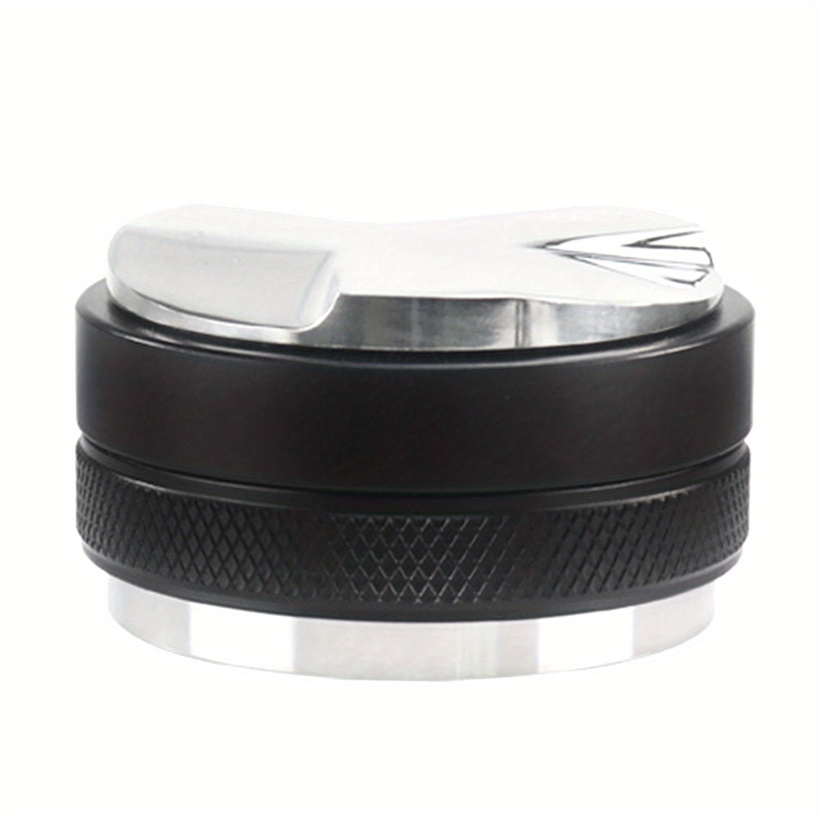 Tamper ajustable de doble cabeza para café, nivelador, acero inoxidable, agarre de goma negra, herramienta manual para espresso