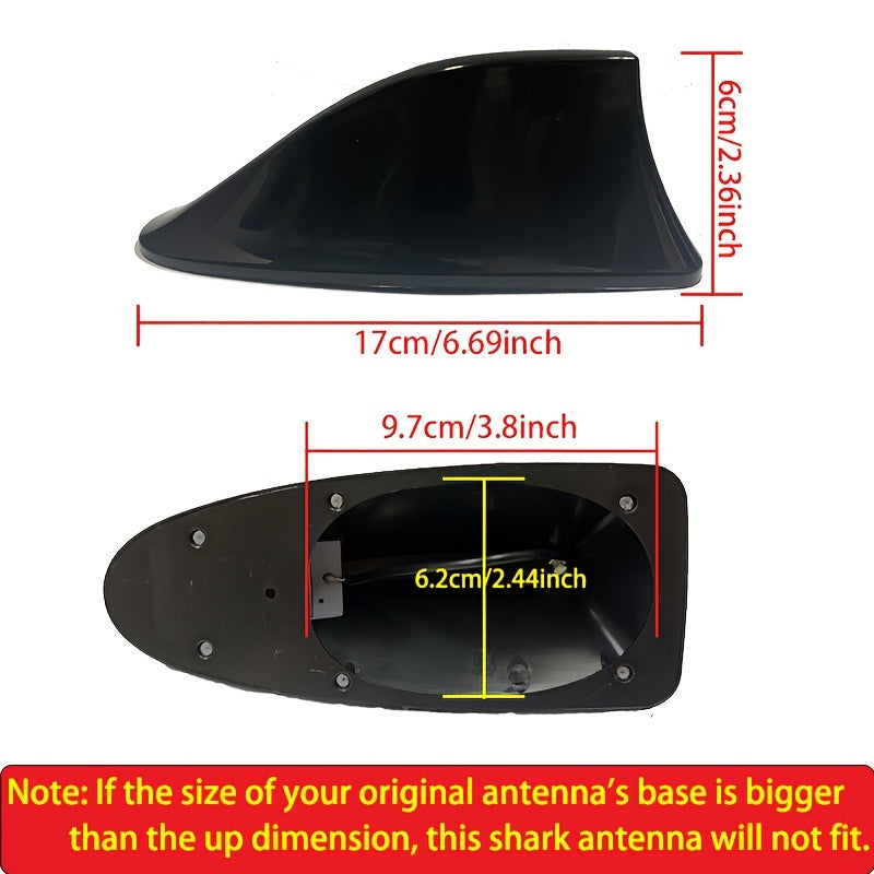 Avtomobil tashqi aksessuarlar Fin antenna qopqog'i asosini almashtirish radio signali tom bezaklari