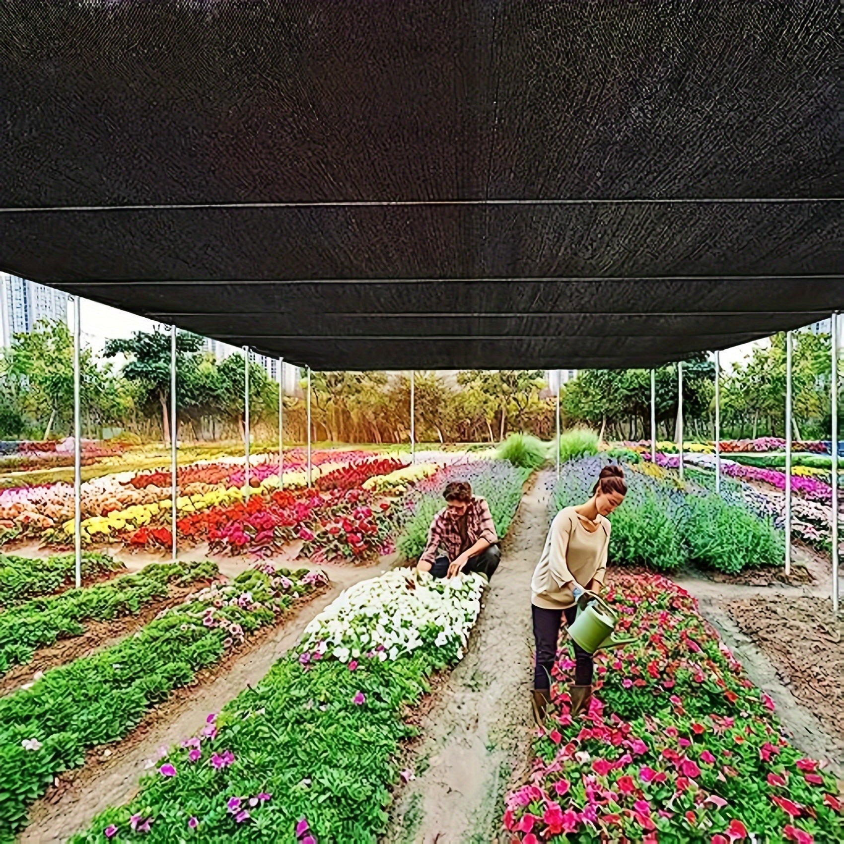 75% Shading Sunshade Net UV Protection for Greenhouse Garden Yard Parking Lot Black