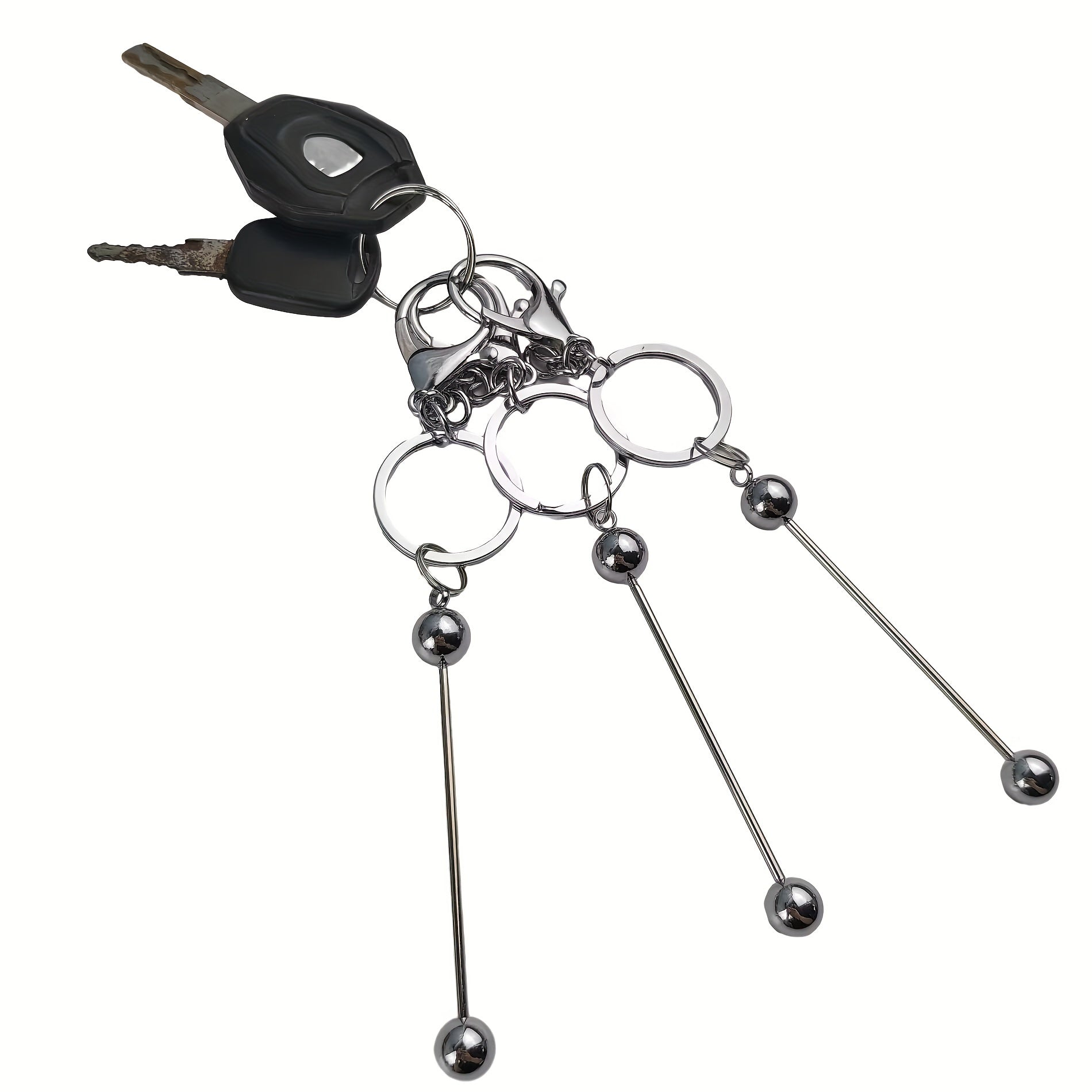 8pcs Silver Ladies Keychain Halloween Easter Christmas Decorative Accessories