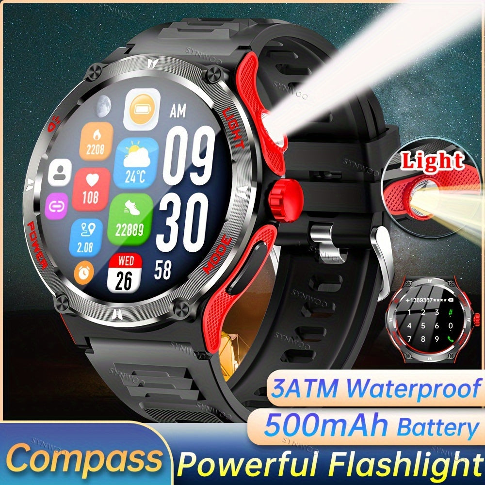 Unisex Outdoor Sports Smartwatch with 100+ Modes LED Light Call Answering Extended Battery