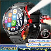 Unisex Outdoor Sports Smartwatch with 100+ Modes LED Light Call Answering Extended Battery
