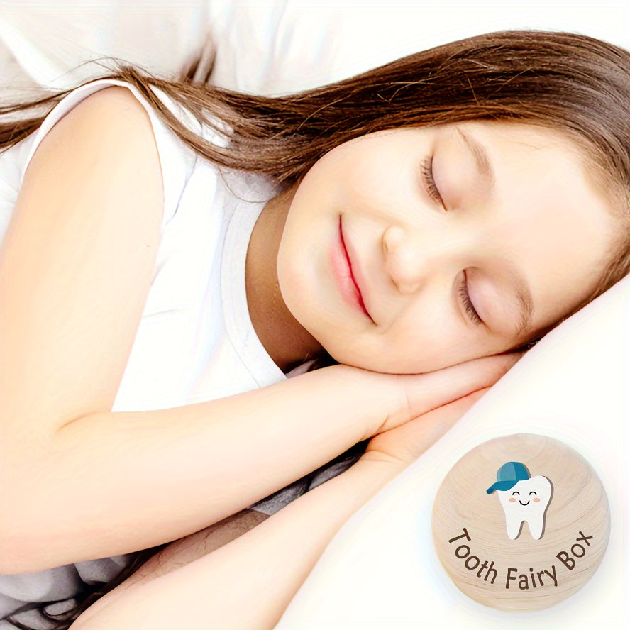 Caja de almacenamiento de dientes de madera 3D para recuerdo, regalo por diente de caída para niños y adultos