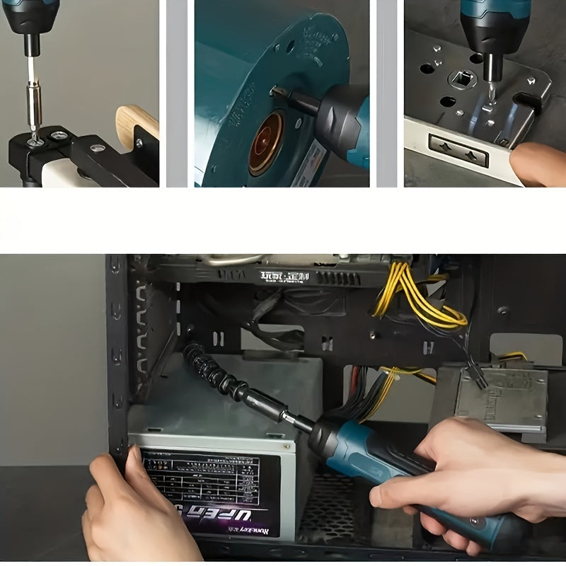 Kit de destornillador eléctrico inalámbrico de 21 piezas con batería de litio y ajustes de torque