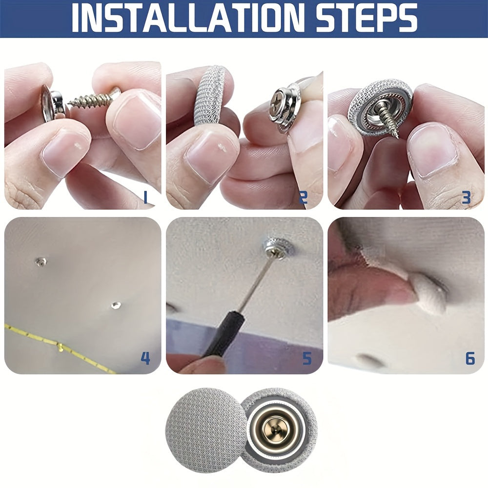 20 dona Kulrang Velur Avtomobil Tomi Ta'mirlash Kliplari Qoplamali Ichki Qurilmalar