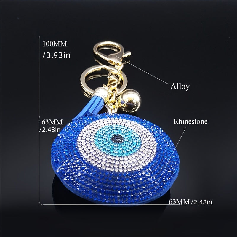 Vintage Crystal Keychain with Turkey Design Handbag Accessory Purse Charm