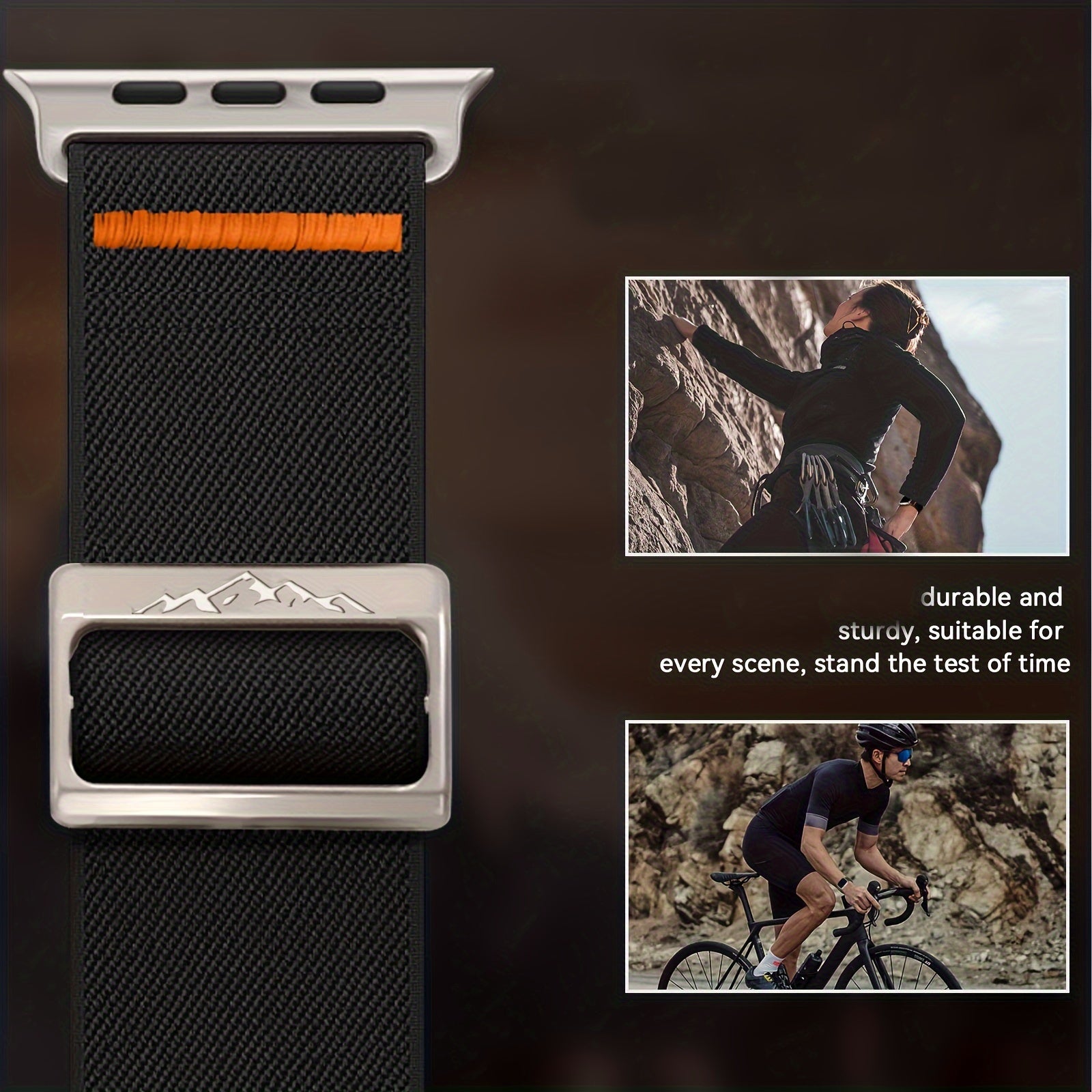 Stretchy Nylon Watch Band for Men Compatible with iWatch Ultra Series 8 7 6 5 4 3 2