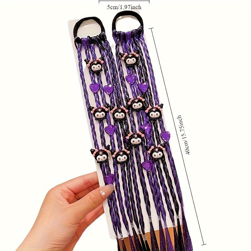 Multfilm Qahramoni Braid Boshqogʻi Bolalar uchun Sun'iy Rezina Ponytail Soch Aksesuar