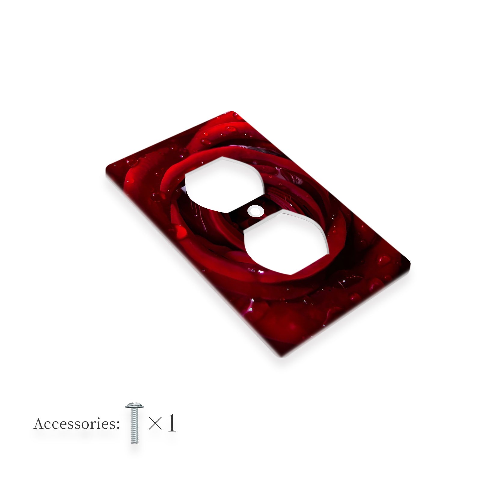 Red Rose Light Switch Cover for Indoor and Outdoor Use 1 Pack