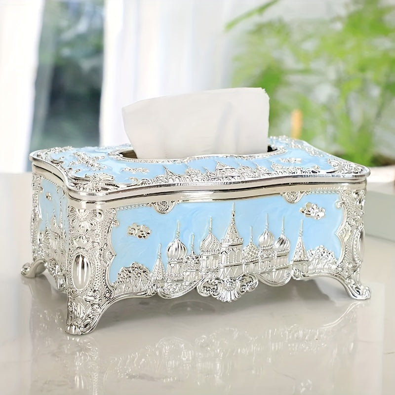 Rose Relief Tissue Box Luxury Design for Household and Commercial Use