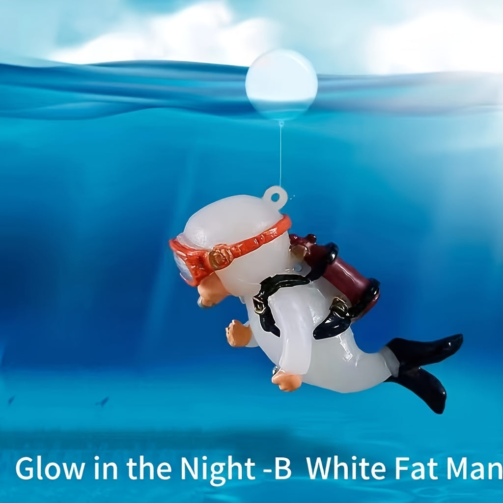 Colorful Diver Aquarium Ornament Resin Fish Tank Decor Underwater Landscape