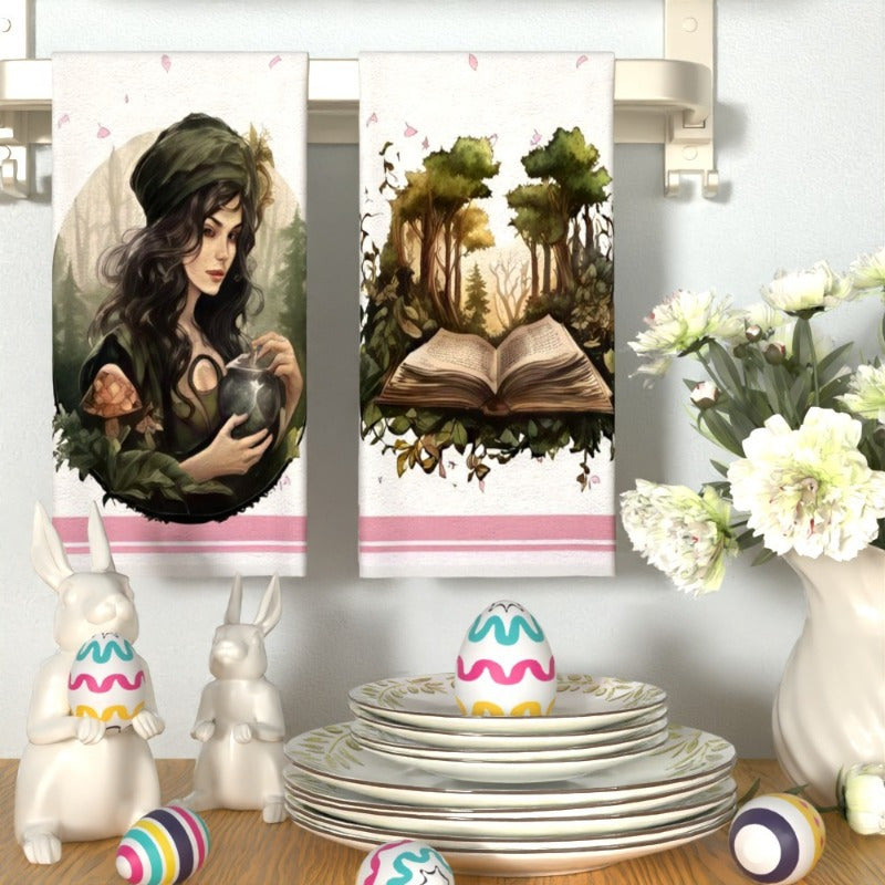 Easter Kitchen Towels Set 18x66cm Soft Absorbent Decorative Cleaning