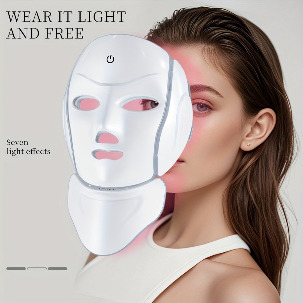 7-Color Facial Mask Device for Skin Care Rechargeable USB Powered Household Tool