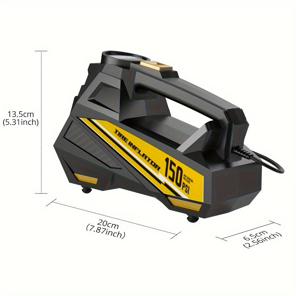 Portable Digital Tire Inflator Air Compressor Pump with LED Light 150 PSI
