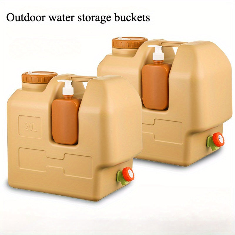 Многофункциональная пластиковая емкость для воды с краном, емкость высокой вместимости для улицы