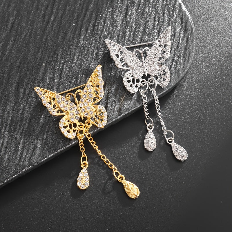 Women's Butterfly Brooch Pendant for Elegant Dresses and Formal Wear