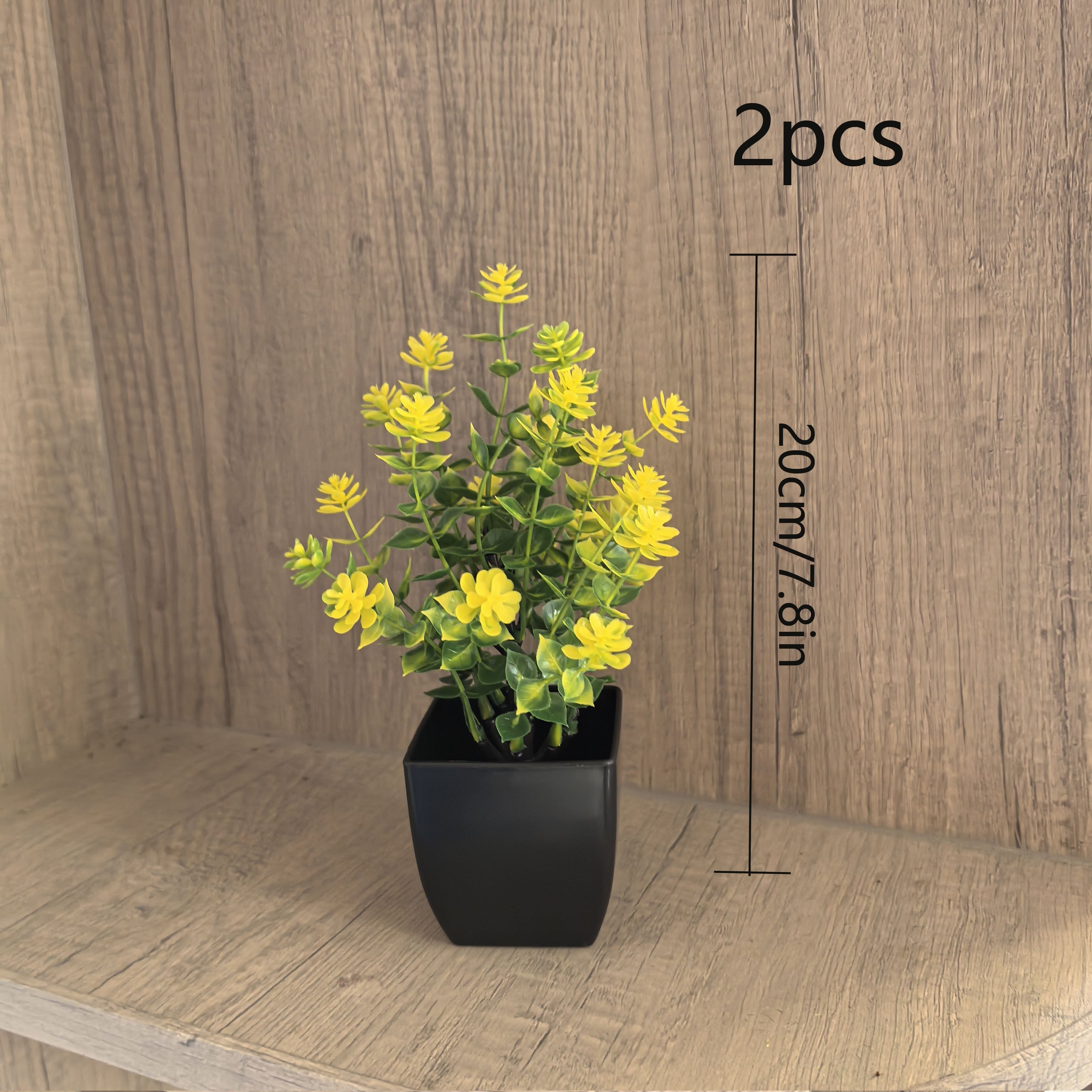 Artificial Plants Mini Eucalyptus and Grass Potted Decor for Home Office