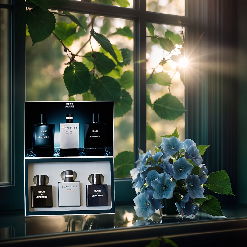 Men's Perfume Set with Fresh Floral Fragrance Alcohol-Free Light Scent