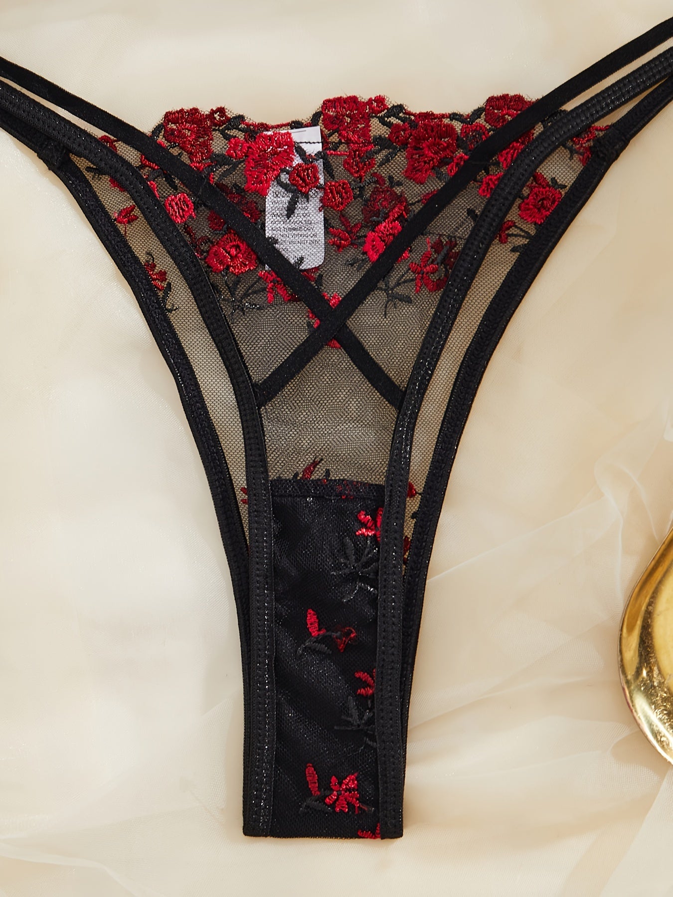 Women's Lace Satin Lingerie Set with Underwire and Adjustable Straps