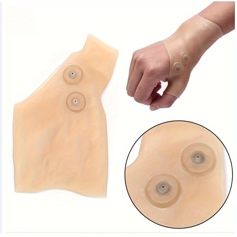 Unisex Silicone Wrist and Thumb Support Gloves Waterproof Adjustable Straps