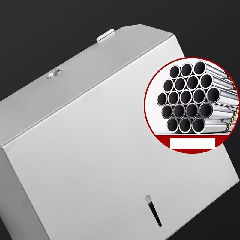 Stainless Steel Wall Mount Paper Towel Dispenser for Bathroom and Commercial Use