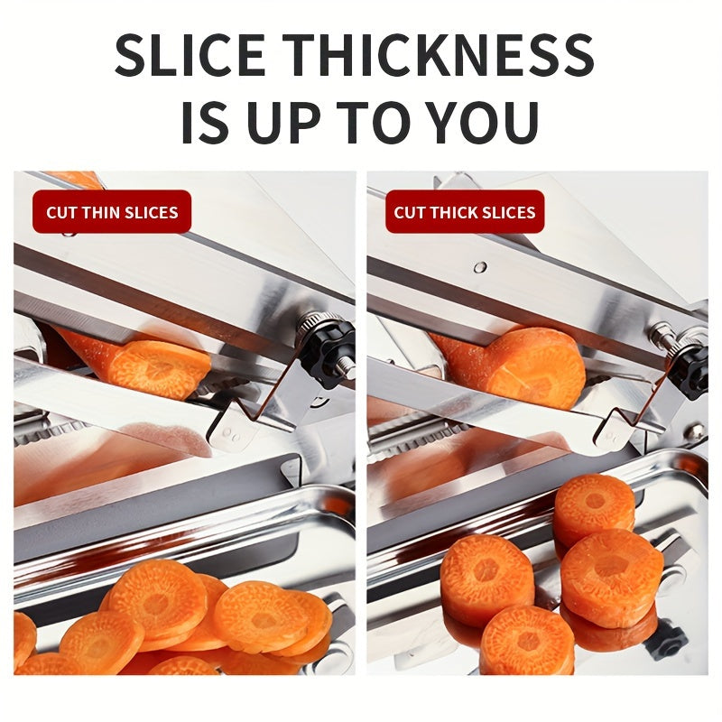 Stainless Steel Mandoline Slicer with Adjustable Thickness and Sharp Blade
