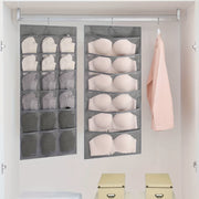Double-Sided Closet Organizer with Mesh Pockets for Wardrobe Storage Space-Saving Bag