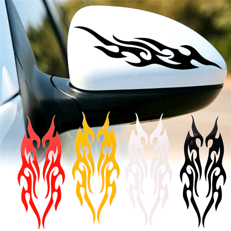 Car Flame Car Stickers Bumper Hood Mirror Cover Scratch Decals for Vehicles