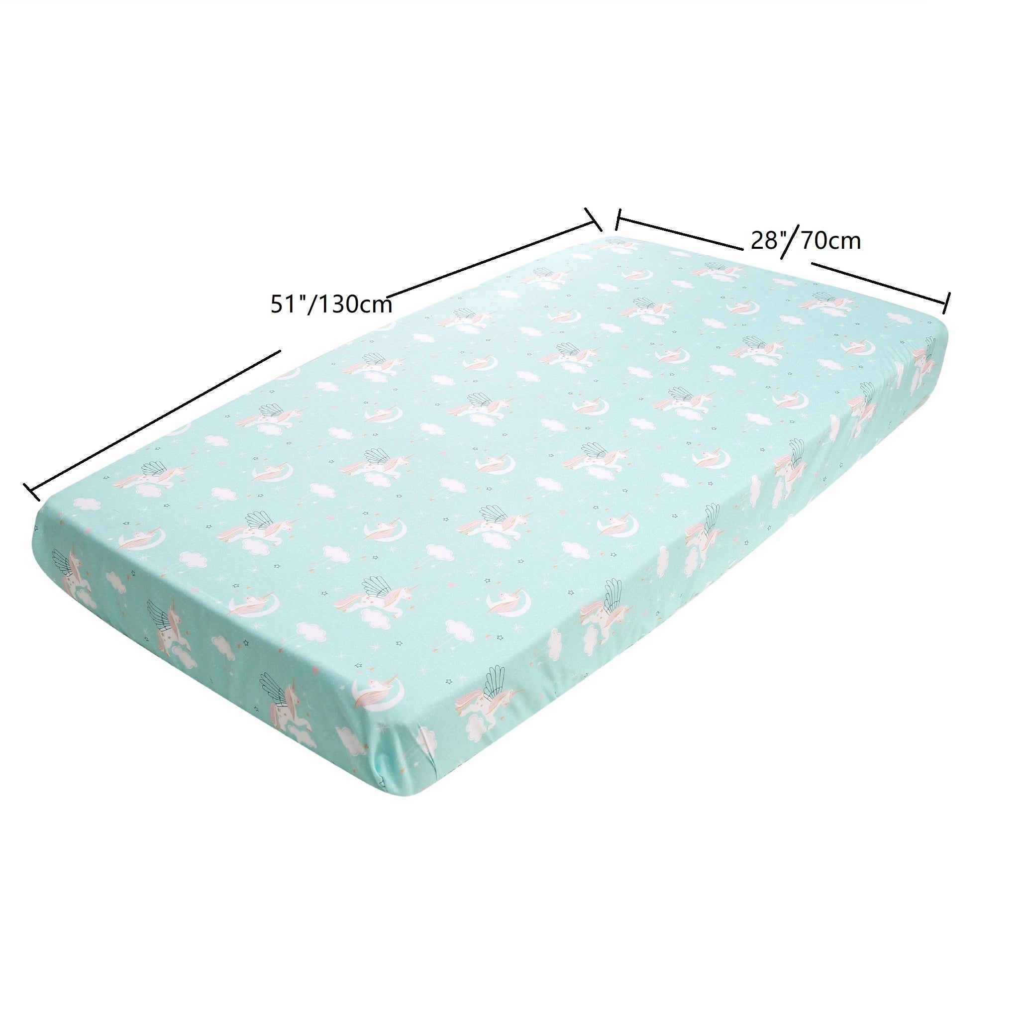 Unicorn Crib Bedding Set 3-Piece for Girls and Boys Nursery