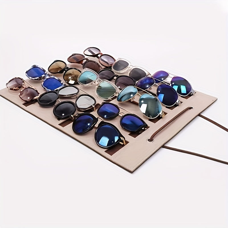 Foldable Eyeglasses Hanging Pouch Wall-Mounted Display Rack for Glasses Jewelry Watches