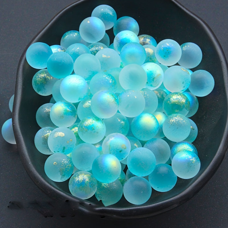 Glow-in-the-Dark Glass Beads 12mm for Jewelry Crafts Aquarium Decor Set of 10