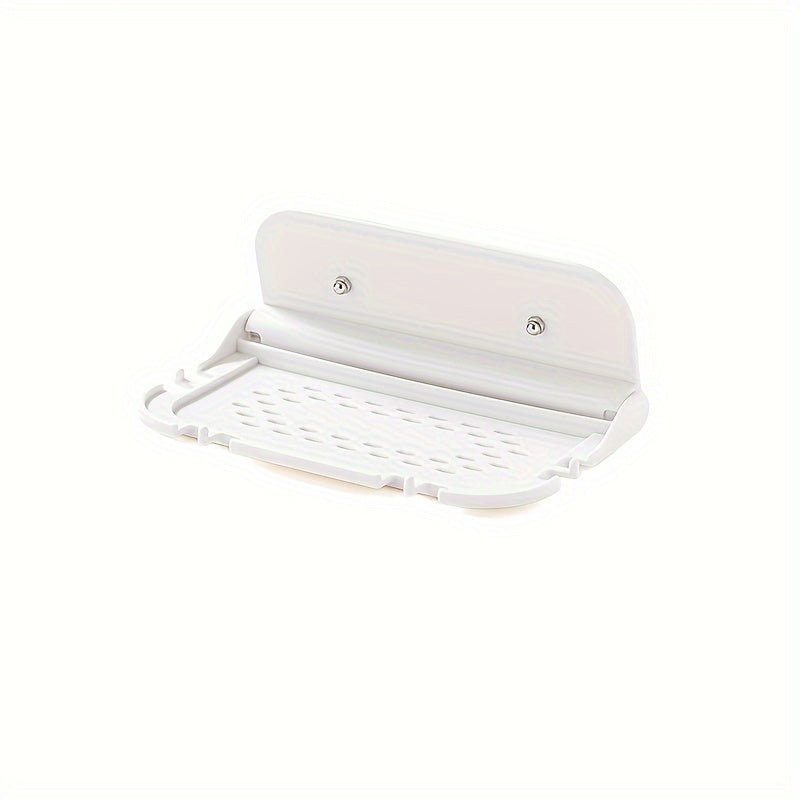 Collapsible Plastic Storage Rack for Kitchen Bathroom Living Room No Drilling