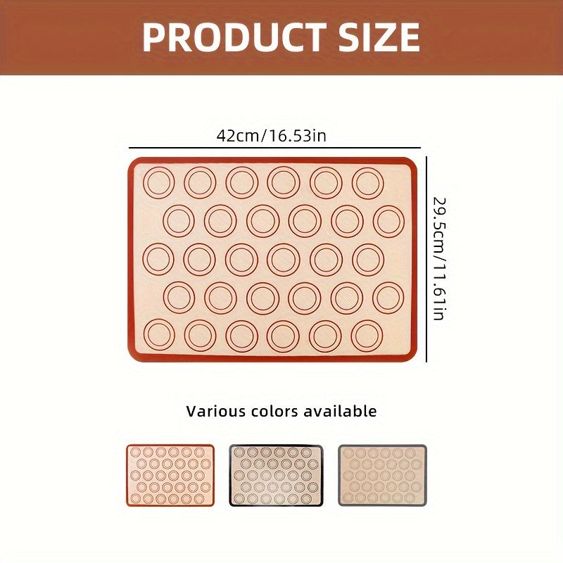 Silicone Baking Mat for Macarons Non-Stick Reusable Heat Resistant 41.91x29.46 cm