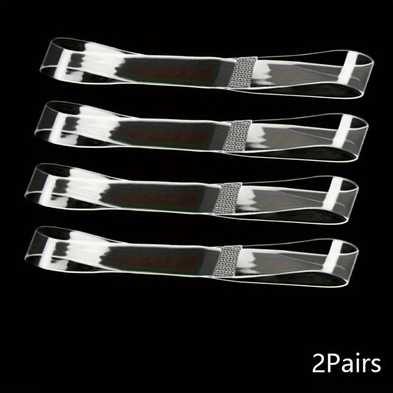 Women's Transparent Elastic High Heel Shoelaces 1/2/3 Pairs Non-Slip