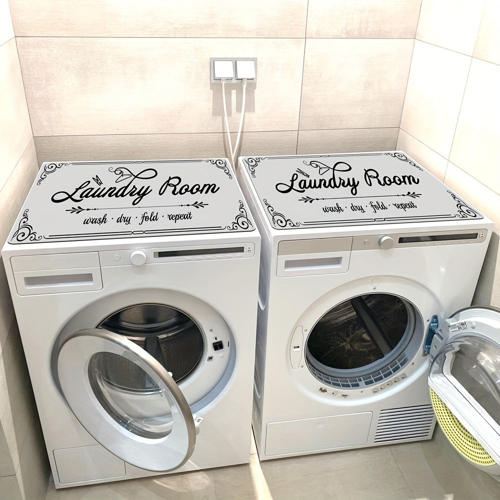 Modern Printed Dust Cover for Washing Machine and Dryer, Quick-Drying and Absorbent