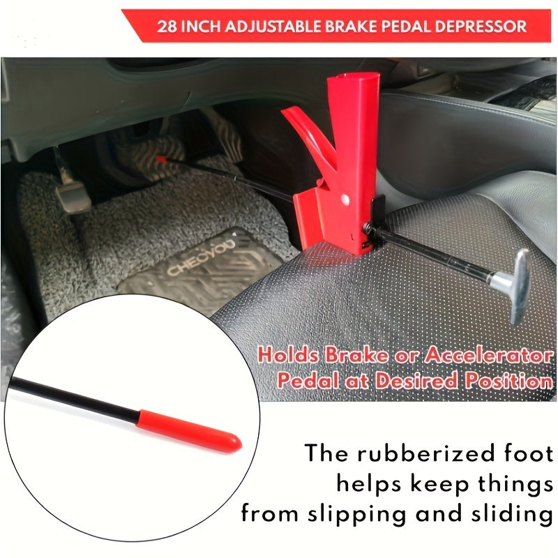 Adjustable Brake and Accelerator Pedal Depressor Tool for Cars and Trucks