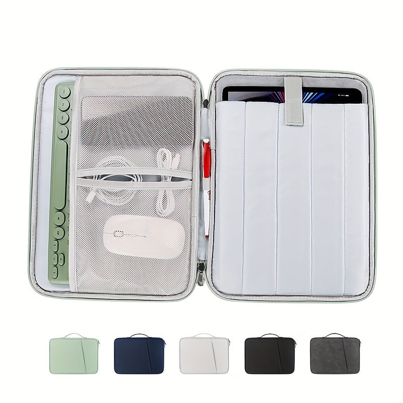 Nylon Laptop and Tablet Sleeve with Pockets for Office Supplies Up to 27.94 cm
