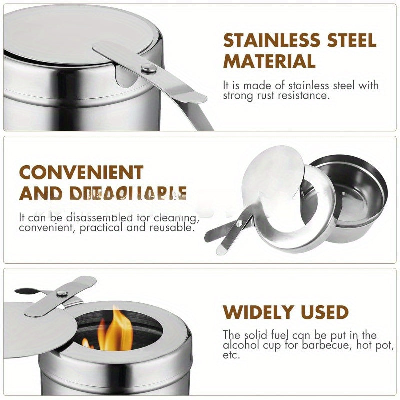 Alcohol Wax Burner Stainless Steel Metal Core Straight Saucer No Electricity Home Outdoor Restaurant