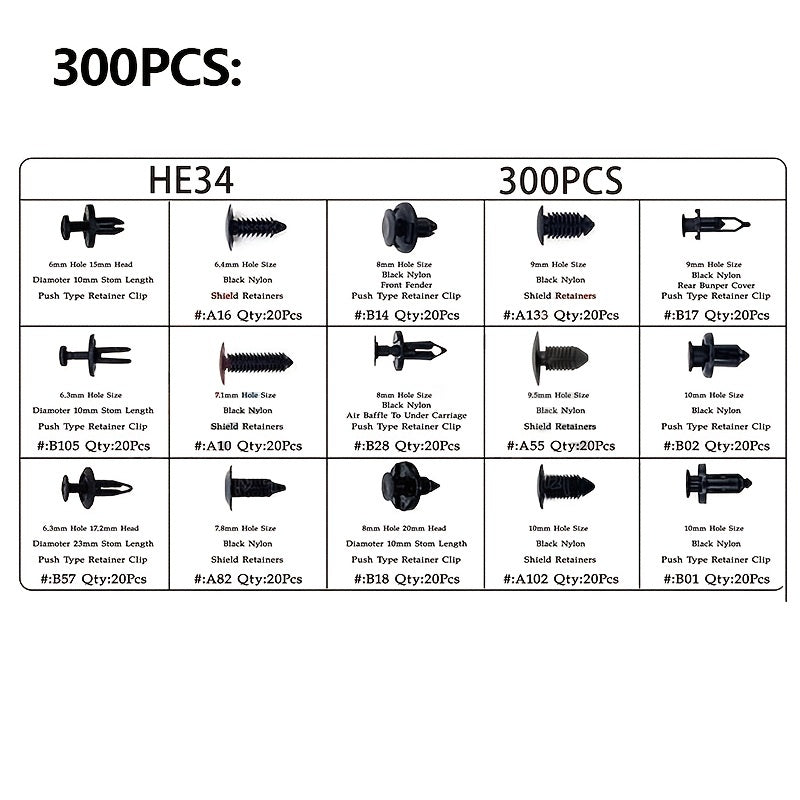 Набор пластиковых заклепок для автомобиля, крепеж, панель двери, накладка на крыло, штифты для фиксации