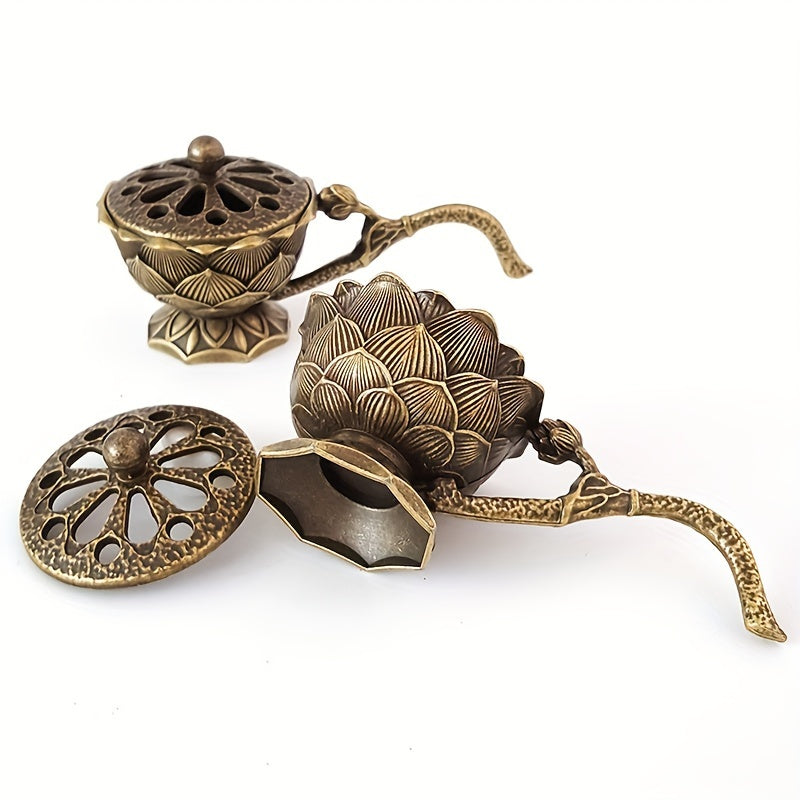 Ichki foydalanish uchun qopqoq bilan lotus shaklidagi tutun yoqish moslamasi, uy bezatish uchun yoki yoga studiyasida yoki yashash xonasida Rojdestvo sovg'asi sifatida mukammal.