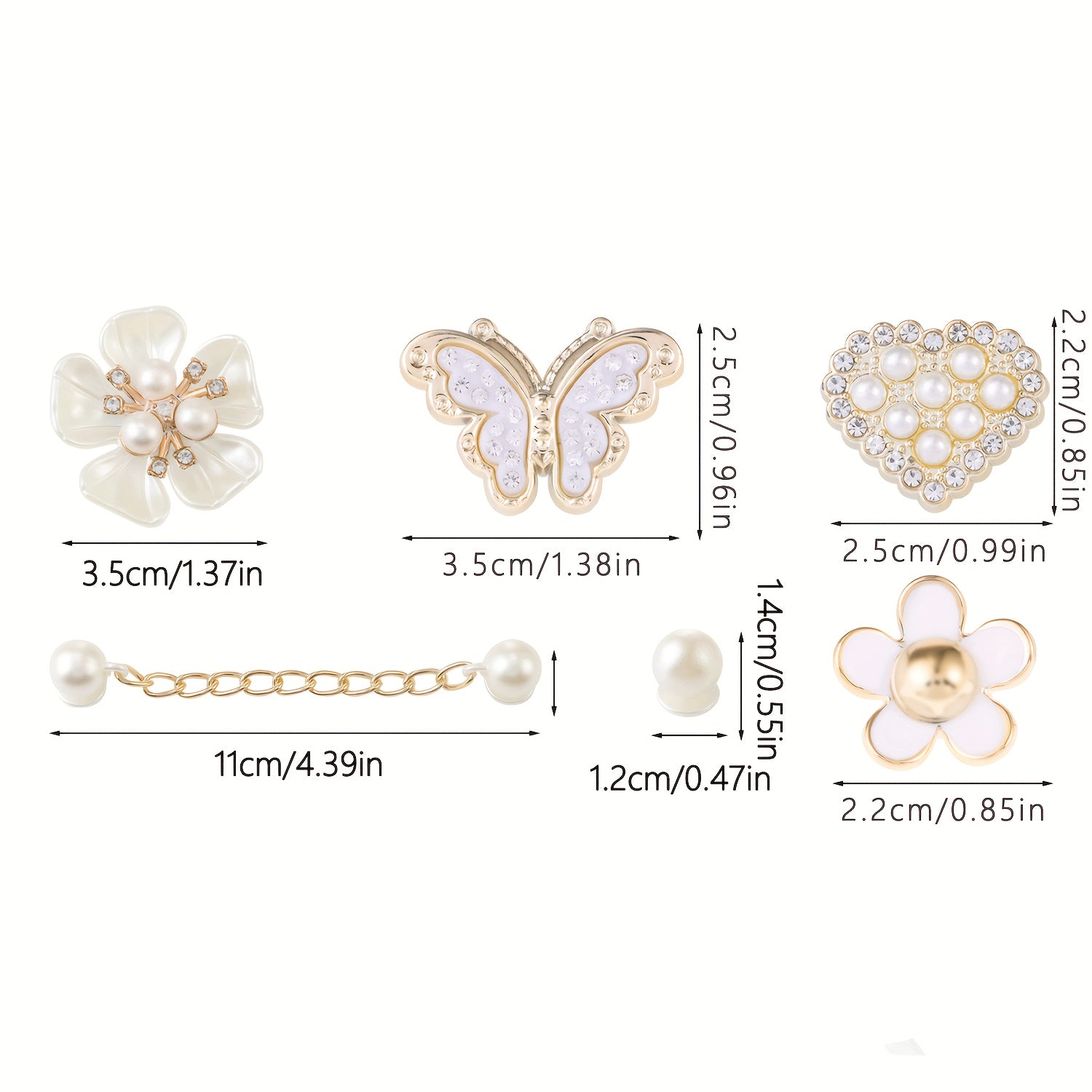 Kids Shoe Decorations 24Pcs Set Mixing Round Flower Pattern Hole Accents