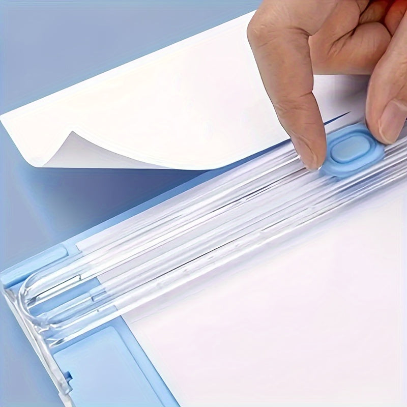 Compact A4 Paper Cutter with Ruler Dual-Direction for Photos and Stationery in Pink Blue Green Purple Black