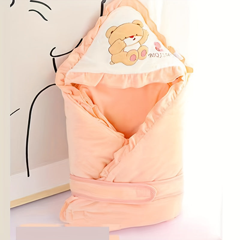 Baby Swaddling Blanket Cotton Soft Bear Style for Newborns Keeps Them Warm